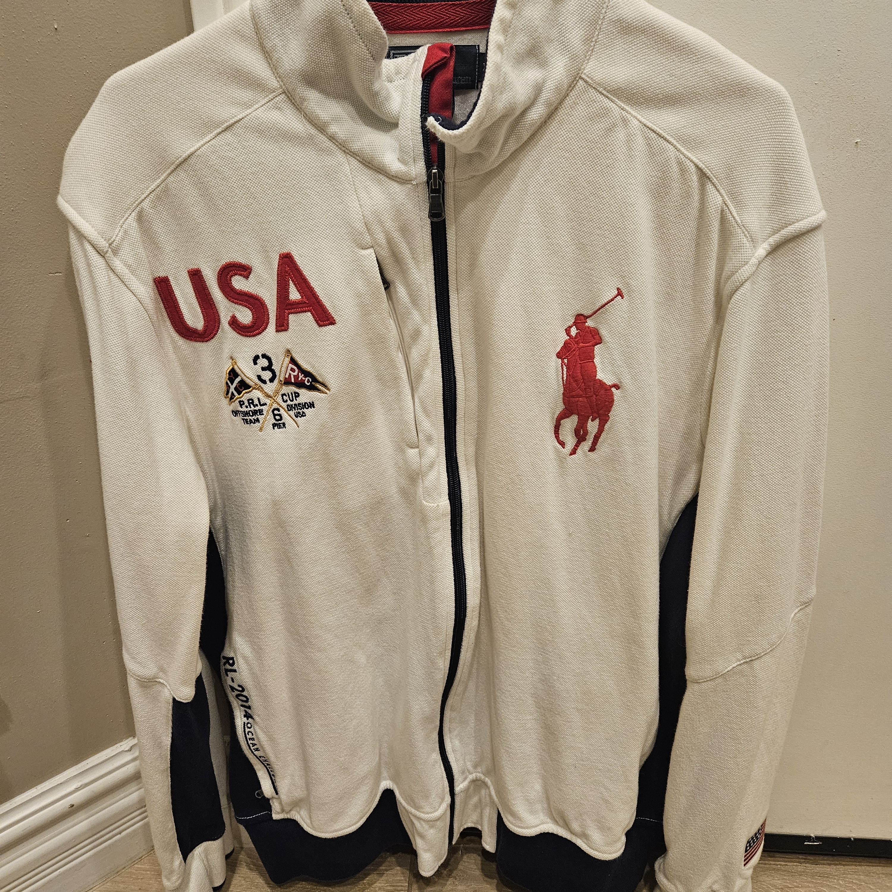 Very Rare Polo Ralph Lauren Offshore Team Usa Full Zip Hoodie Very Rare Polo Ralph Lauren Offshore Team Usa Full Zip Hoodie